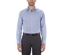 Van Heusen Dress Shirt Regular Fit Flex Collar Check Chemise, Midnight, 18 Neck / 36-37 Sleeve Homme
