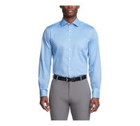 Van Heusen Dress Shirt Regular Fit Flex Collar Stretch Solid Chemise, Blue Frost, X-Large Homme