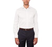 Van Heusen Dress Shirt Regular Fit Flex Collar Stretch Solid Chemise de cérémonie, Blanc, XXL /46 cm col, 81/84 cm Manches Hommes