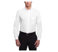 Van Heusen Dress Shirt Regular Fit Oxford Solid Chemise, Blanc, 4XL Homme