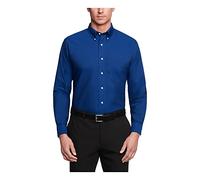 Van Heusen Dress Shirt Regular Fit Oxford Solid Chemise, Bleu Anglais, 4XL Homme