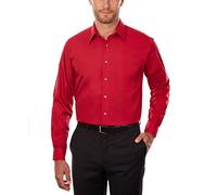 Van Heusen Dress Shirt Regular Fit Poplin Solid Chemise, Flamme, 46 cm col 86/89 cm Manche (XXL) Homme