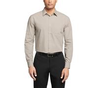 Van Heusen Dress Shirt Regular Fit Poplin Solid Chemise, Opaque, Stone, 47 cm Cou 91 cm-94 cm Manche Homme