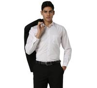 Van Heusen Dress Shirt Slim Fit Flex Collar Stretch Solid Chemise, Blanc, 47 cm Cou 91 cm-94 cm Manche Homme