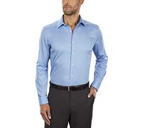 Van Heusen Dress Shirt Slim Fit Flex Collar Stretch Solid Chemise, Bleu givré, 17.5 Neck / 36-37 Sleeve Homme