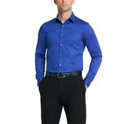 Van Heusen Dress Shirt Slim Fit Flex Collar Stretch Solid Chemise, Bleu Marine, 17.5 Neck / 32-33 Sleeve Homme