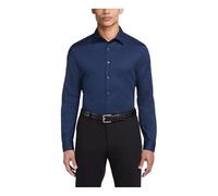 Van Heusen Dress Shirt Slim Fit Flex Collar Stretch Solid Chemise, Bleu Nuit, 15.5 Neck / 34-35 Sleeve Homme