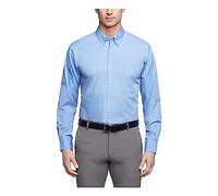 Van Heusen Dress Shirts Regular Fit Silky Poplin Solid Chemise, Pervenche, XXL Homme