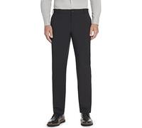 Van Heusen Flex Flat Front Straight Fit Pant Pantalon décontracté, Noir, 33 W/32 L Homme