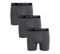 Van Heusen Lot de 3 caleçons boxeurs doux et extensibles pour homme avec pochette de contour, slips athlétiques pour homme (S-XL), gris moyen, X-Large
