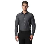 Van Heusen Men's Flex Collar Slim Fit Stretch Dress Shirt, Black, 18" Neck 36"-37" Sleeve