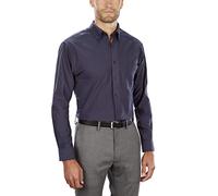 Van Heusen Men's Regular Fit Oxford Button Down Collar Dress Shirt, Navy, Large