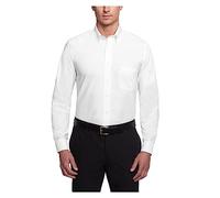Van Heusen Men's Regular Fit Oxford Button Down Collar Dress Shirt, White, 5X-Large
