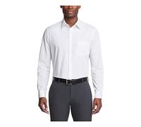 Van Heusen Poplin Regular Fit Solid Point Collier Dress Shirt Chemise, Blanc, 44 cm col 81/84 cm Manche (XL) Homme