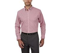 Van Heusen Regular Fit Gingham Button Down Collar Dress Shirt Chemise, Henné Rouge, L Homme