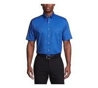 Van Heusen Chemise habillée Oxford à Manches Courtes pour Homme, Bleu Anglais, XL