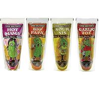 Van Holten's Lot de 4 cornichons dans une pochette - Sour Sis - Garlic Joe - Big Papa - Hot Mama