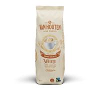 Van Houten Chocolat blanc moulu pour boissons 1 x 1 kg 100 % chocolat, saveur vanille intense avec des notes de miel. Servir chaud ou froid.