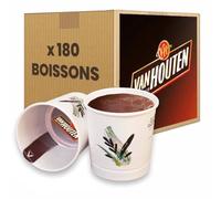 Van Houten Chocolat Chaud Lacté, Gobelets Pré-dosés, 180 Boissons, 18 cl par Gobelet, 12 Ramettes de 15 Gobelets, Recyclable