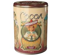 Van Houten Since 1828 Cacao / Poudre De Cacao Idéal Pour Le Chocolat Chaud Conservé Dans Une Boîte De Conserve Décorée De Gravures Art Nouveau - 1 x 500 Grammes