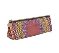 Van in The Beach - Trousse triangulaire imprimée planche de surf et pochette cosmétique - Organiseur en cuir PVC avec fermeture éclair pour l'école, le bureau, les voyages, Illusion d'optique en