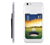 Van in The Beach with a Surfboard Printed Phone Card Holder Wallet, Adhesive Stick on Phone Wallet Case for iPhone and Android, Sport Golf Ball Sunset Tree Balle de golf, One Size, Décontracté