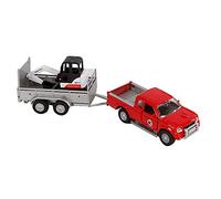Van Manen 520090 Pick-Up with Trailer (Excavator Accessories Pull Back Drive Colour: Red)