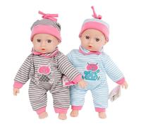 Van Manen babypop meisjes 26 cm grijs