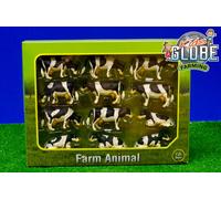 Van Manen Vaches noires et blanches couchées/debout 12pcs à l'échelle 1:32