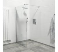 Van Marcke Douche à l'italienne 100x200cm verre de sécurité bande satinée anti-calcaire chrome 20005671