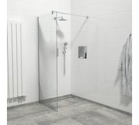 Van Marcke Douche à l'italienne 80x200cm verre de sécurité bande satinée anti-calcaire chrome 20005669