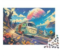 Van Montagne Espace 1000pcs Mini Puzzle pour Adultes Difficile | 38x26cm Carton Décor Salon Structure Durable Cadeau Anniversaire Entraînement Cérébral