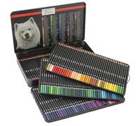 VAN NASSAU FINE ART Ensemble de crayons de couleur professionnels de 160 pièces dans une boîte de présentation en étain | Ensemble de dessin de crayons en bois | Mines colorées de haute qualité | pou
