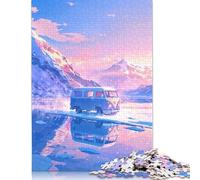 Van on Frozen Lake Puzzle 1000 Pièces Educa Jouet en Bois Cadeau Unique De l'art De La Décoration Jeu Éducatif Challenge Toy Adultes & Enfants des 14 Ans 1000pcs (75x50cm)