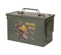Van Os Boîte à munitions américaine avec emblème militaire Cal. 50/ Bombs Away