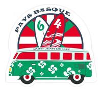 Van Pays Basque 64 SAINT JEAN DE LUZ autocollant logo 567 adhésif sticker - Taille : 12 cm