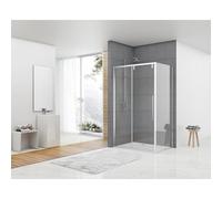 Van Rijn Products Paroi pour cabine d'angle 880-895 x 2000 verre clair 8 mm, chromé. À combiner avec une porte coulissante au choix. ST0635090W