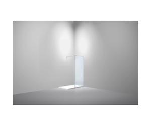 Van rijn products St01 paroi fixe 69 71 cm de large verre clair 8 mm incl. acier inoxydable profil de paroi 200 cm de haut incl. barre de stabilisation ST01RVS70M