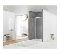 Van Rijn Products ST06 porte coulissante Softclose avec verre clair de 8 mm 138x200cm comprenant poignée chrome ST06300140