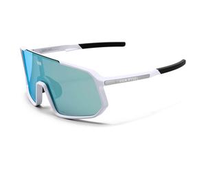 VAN RYSEL - Taaien S3 - Lunettes vélo - white blue / smoke lagoon