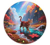 Van Turc Puzzle 1000 Pièces Jeu Cadeau Unique Chat Mignon Puzzle Ronds Jeu D'Intelligence Adultes Et Enfants À Partir De 12 Ans1000pcs (67.5x67.5cm)