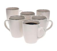 Van Well Campo Lot de tasses à café, crème, 430 ml, pour 6 personnes, design élégant, passent au micro-ondes, passent au lave-vaisselle