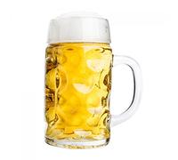 Van Well Chope à bière de 0,5 l avec trait de repère et poignée Chope lavable au lave-vaisselle, parfaite pour une utilisation en restauration