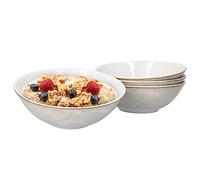Van Well Loft Lot de 4 bols 500 ml - Style industriel - Diamètre : 18,5 cm - Beige - Pour céréales, salade, soupes, pâtes, collations - Style industriel