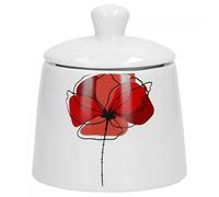 Van Well Monika Sucrier avec couvercle, ø 90 mm, 280 ml, décor floral, Café Accessoires, élégant Porcelaine de Marques
