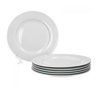 Van Well Service de table Trend - 6 assiettes plates de 27 cm - Design moderne et polyvalence - Porcelaine de qualité supérieure pour chaque cuisine