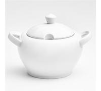 Van Well Soupière avec couvercle en porcelaine - 2,75 l - Blanc - Terrine classique pour soupe ou plats à un pot - Passe au four, au micro-ondes et au lave-vaisselle - Qualité allemande