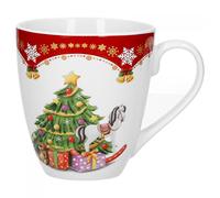 Van Well Tasse à café Magie de Noël, 530 ml, en porcelaine, grande tasse à café, motif de Noël