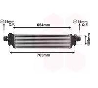 VAN WEZEL - Intercooler (échangeur) 37004664 - Réf. 37004664