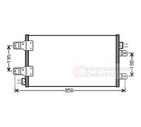 Van Wezel Autoparts Condenseur de climatisation 43005443 sans bouteille